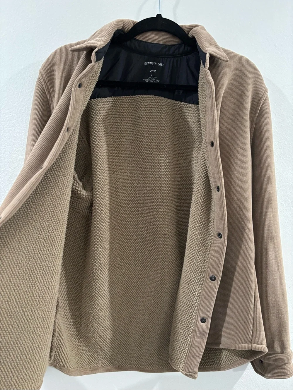 Kenneth Cole Tan Fleece Shirt Jacket